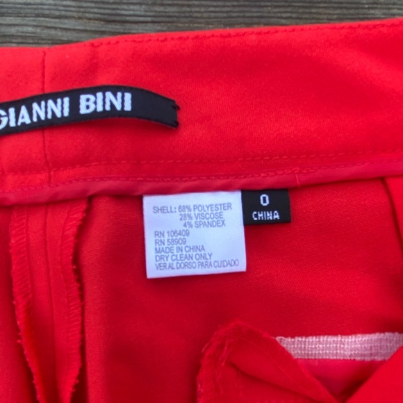Gianni Bini Red trousers slacks professional pants size 0 - Picture 9 of 15